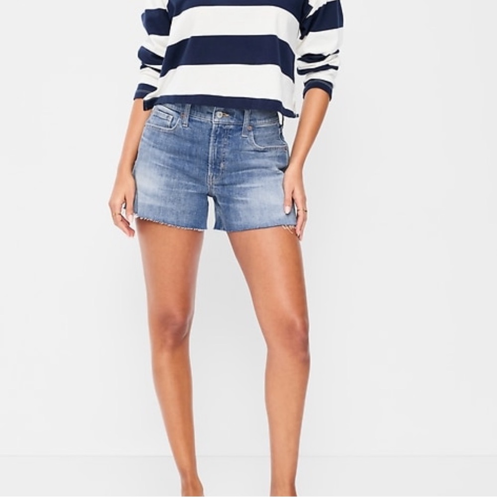 Old Navy Light Blue OG Straight High Rise Jean Shorts